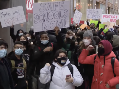 Chicago student walkout January 14, 2022.