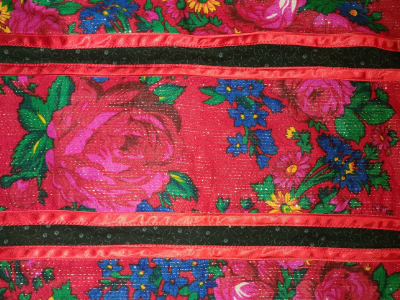 A kokum pattern skirt made by the author